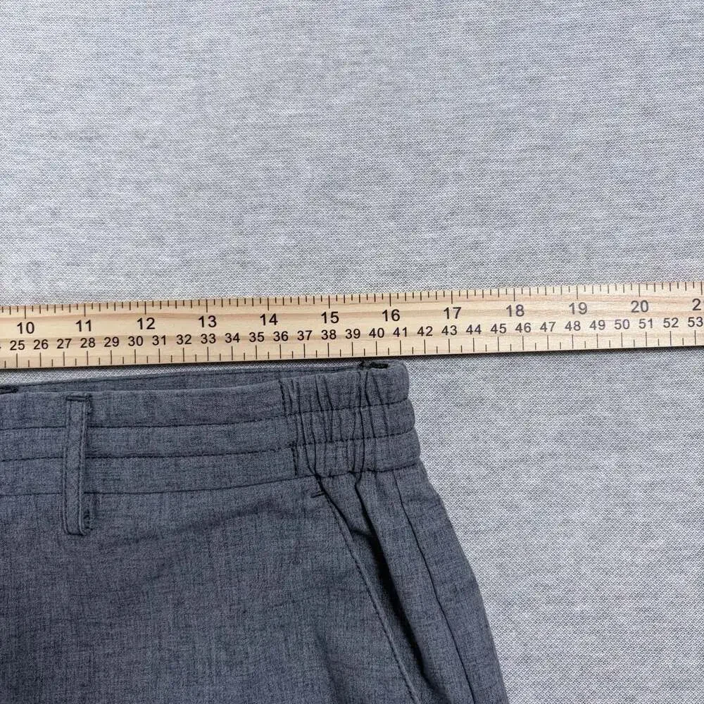 Wills Wrinkle-Free Linen Blend Chino Shorts Smoke Gray Size 32